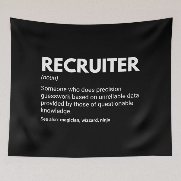Item preview, Recruiter and Human Resources Manager Funny Definition designed and sold by CuteLovelyDesigns.
