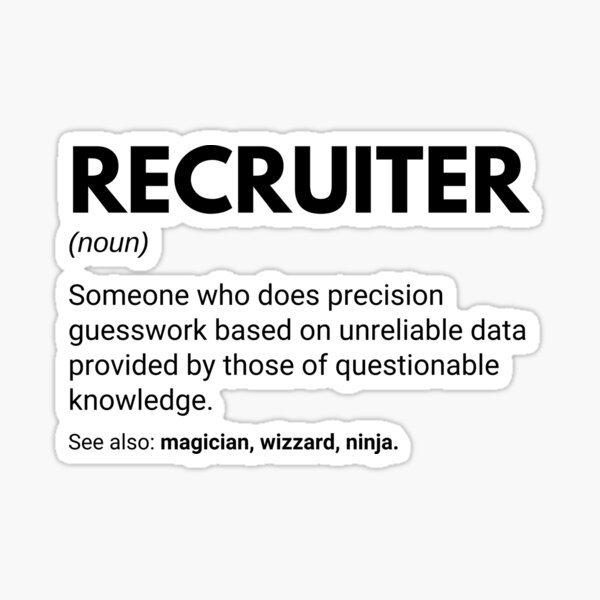 Item preview, Recruiter and Human Resources Manager Funny Definition designed and sold by Youcan2.