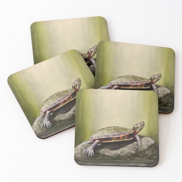 Item preview, Turtle Rock - painted turtle painting designed and sold by Emily Bickell.