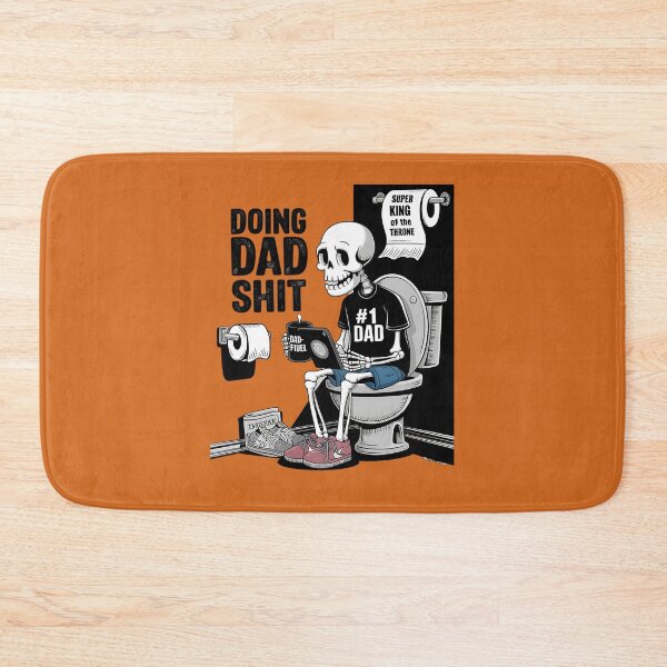 Item preview, Edgy Skeleton Dad Toilet Humor designed and sold by TeeGrit.