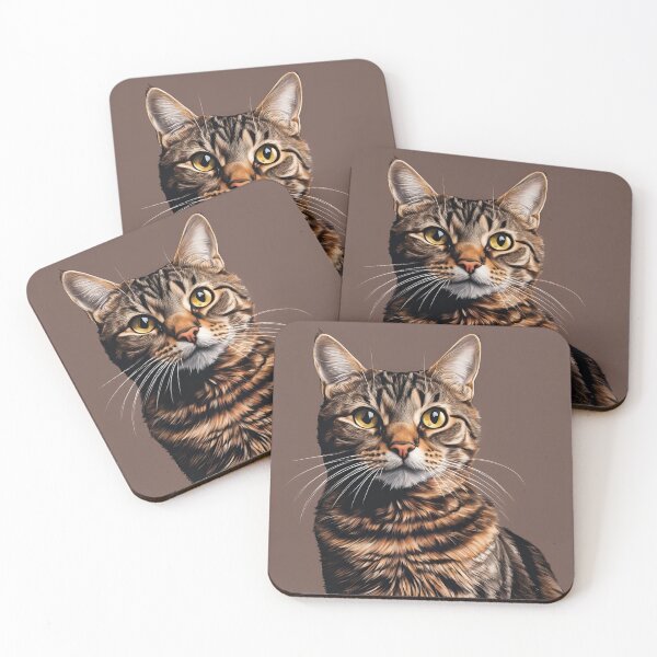 Item preview, Cute Funny Brown Tabby Cat Art Gifts For Tabby Cat Lovers  designed and sold by Cuteanimalgifts.