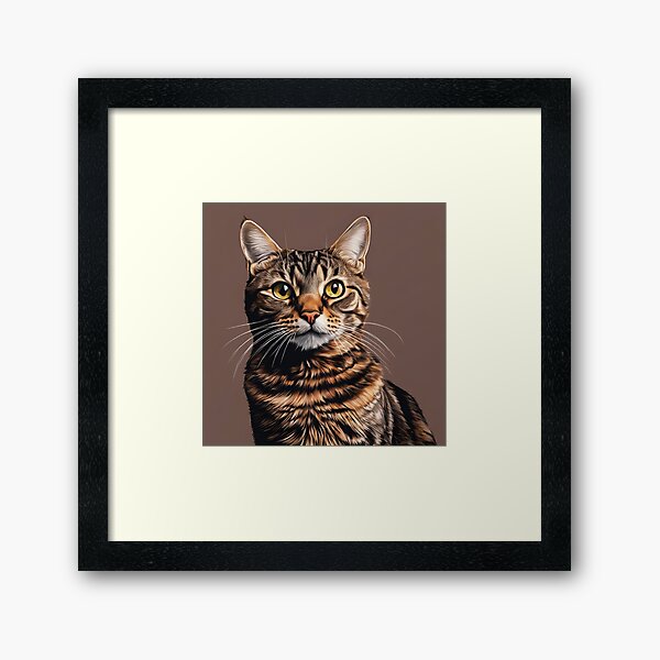Item preview, Cute Funny Brown Tabby Cat Art Gifts For Tabby Cat Lovers  designed and sold by Cuteanimalgifts.