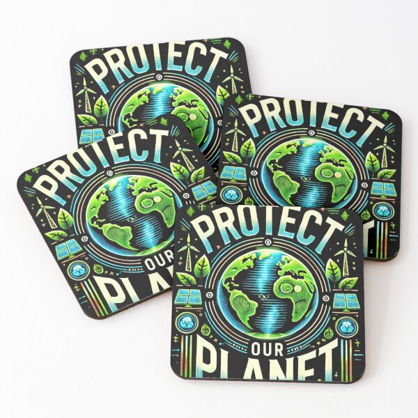 Item preview, Protect Our Planet Vegan Logo for CO² Pollution Activists designed and sold by BestDetailer.