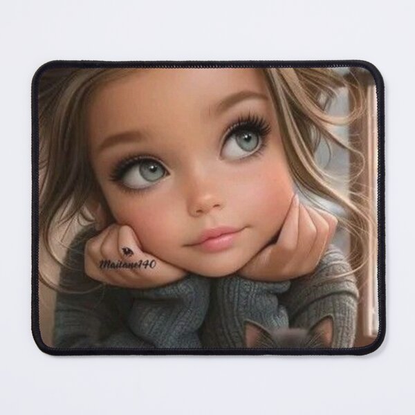 Item preview, the little girl and the cat designed and sold by Art-fashiontop.
