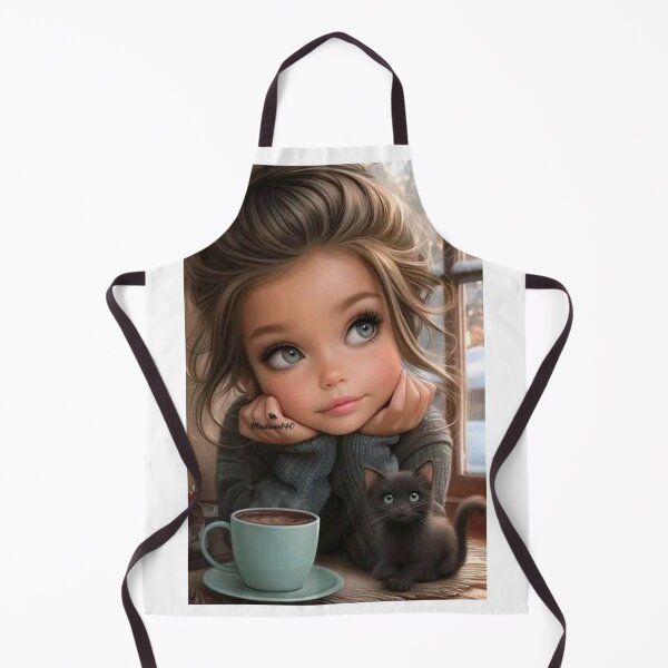 Item preview, the little girl and the cat designed and sold by Art-fashiontop.