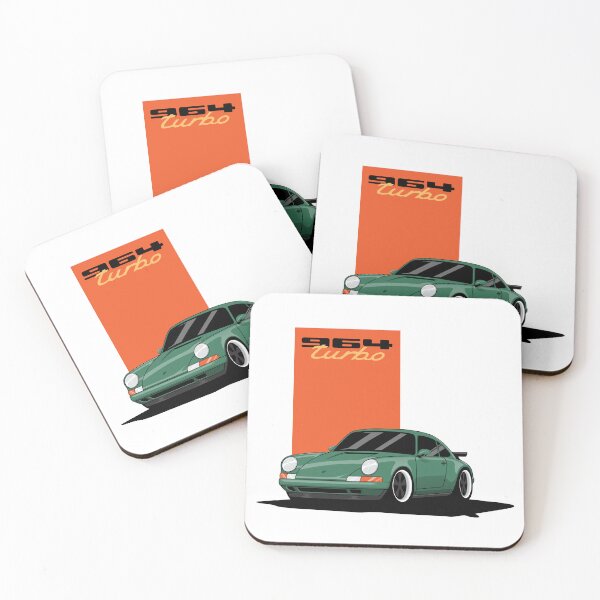 Item preview, Porsche 964 911 930 Turbo Ilustración Verde designed and sold by blackdogshop.