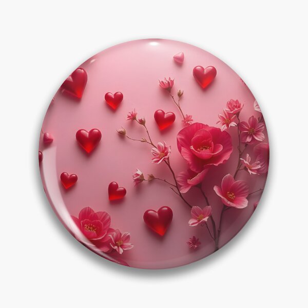 Item preview, Hearts and flowers pink designed and sold by risenphoenixart.