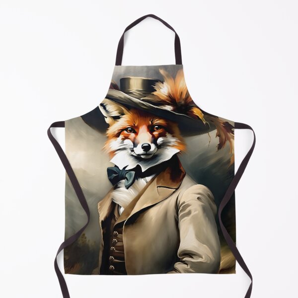 Item preview, Vintage Animal Art: Fox Gentleman with Hat Portrait | Animal Art | Oil Painting | Quirky Vintage Art designed and sold by UnhingedBird.