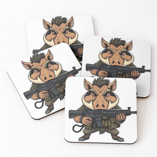 Item preview, Fighting wild boar designed and sold by RobDaHoody.