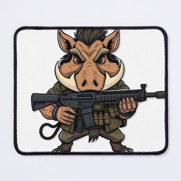 Item preview, Fighting wild boar designed and sold by RobDaHoody.