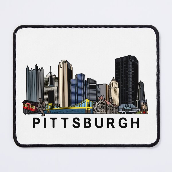 Item preview, Pittsburgh Skyline Art  designed and sold by fiberandgloss.