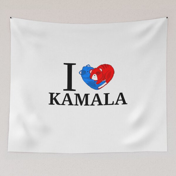 Item preview, I heart Kamala with heart cats T-Shirt designed and sold by GuesthozGraphix.
