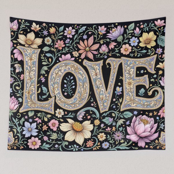 Item preview, LOVE and flowers designed and sold by Kamidrago.