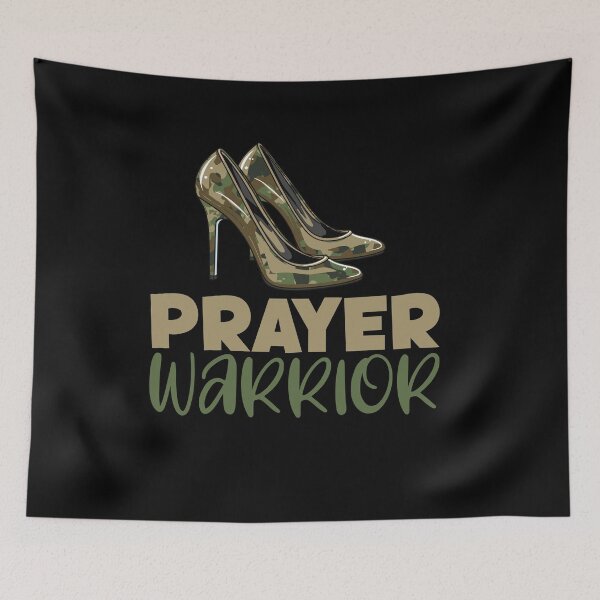 Item preview, Camo Heels Prayer Warrior Faith God Jesus Christian designed and sold by Dressed For  Duty.