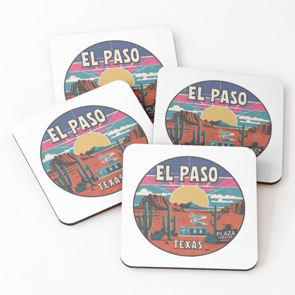 Item preview, El Paso, Texas | Desert Sunset with Plaza Theater designed and sold by CircinusStore.