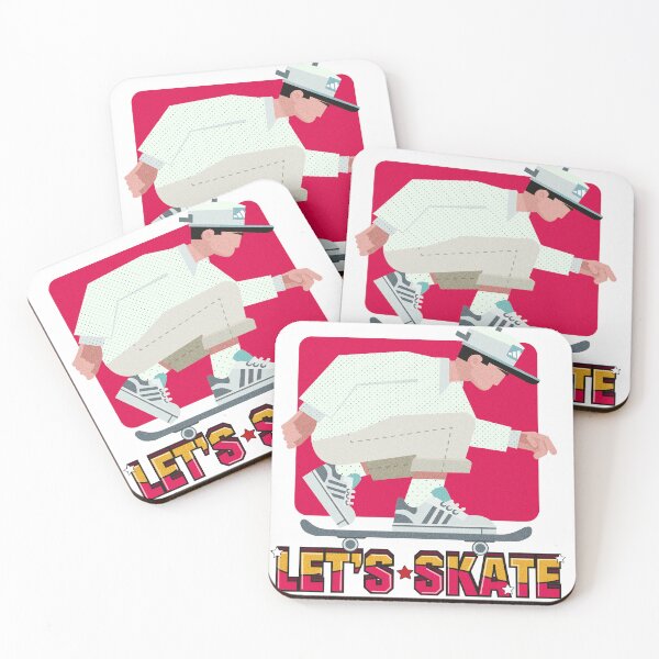 Item preview, Flat Design Skater with 'Let's Skate' Text designed and sold by Arte Cartoon From TagTeam Group.