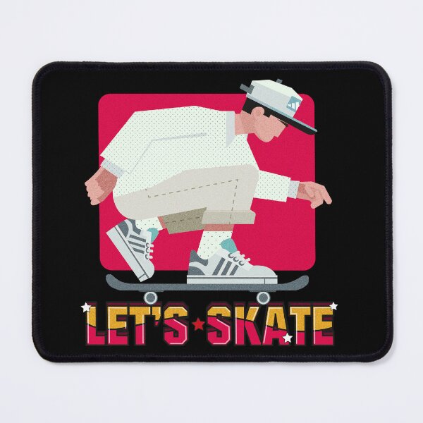 Item preview, Flat Design Skater with 'Let's Skate' Text designed and sold by Arte Cartoon From TagTeam Group.