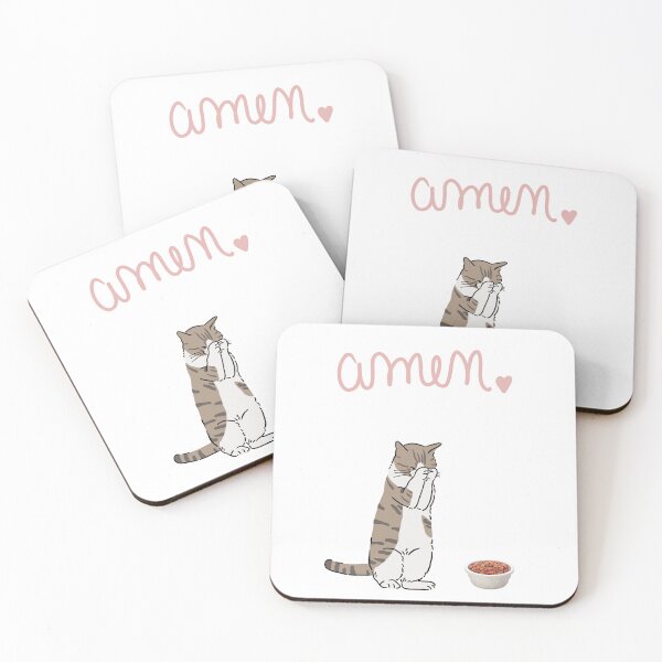 Item preview, Cute Funny Brown Tabby Cat Amen Gifts For Tabby Cat Lovers  designed and sold by Cuteanimalgifts.