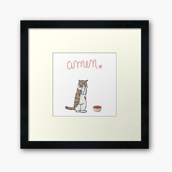 Item preview, Cute Funny Brown Tabby Cat Amen Gifts For Tabby Cat Lovers  designed and sold by Cuteanimalgifts.