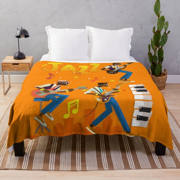 Item preview, Elegant Jazz Trio in Orange Hues designed and sold by Arte Cartoon From TagTeam Group.