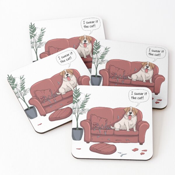 Item preview, I Swear It Was the Cat - Guilty Dog designed and sold by ArtByYunus.