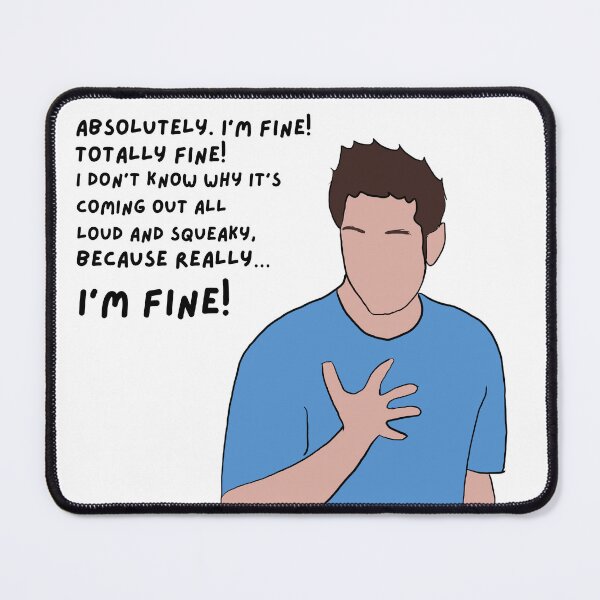 Item preview, Ross is Totally Fine quote designed and sold by TheAkornEmporia.