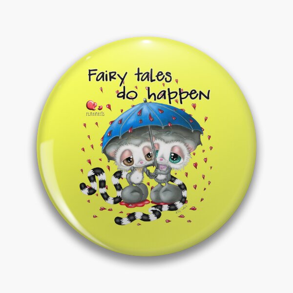 Item preview, Cute Kawaii Lemur Couple in Rain – Fairy Tales Do Happen Romantic Hand Drawn designed and sold by Plakartis.