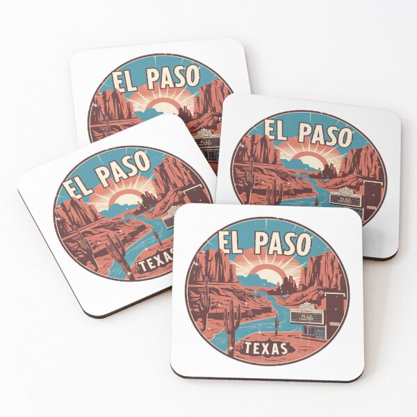 Item preview, El Paso, Texas | Desert Sunset with Plaza Theater designed and sold by CircinusStore.