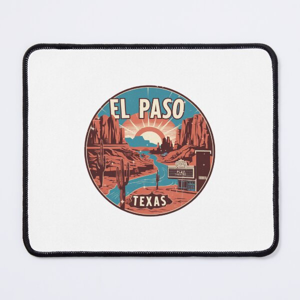 Item preview, El Paso, Texas | Desert Sunset with Plaza Theater designed and sold by CircinusStore.