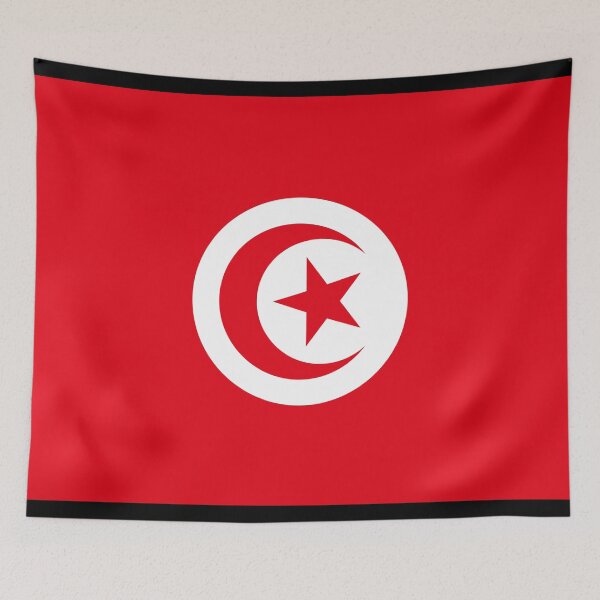 Artikelvorschau, Flagge von Tunesien entworfen und verkauft von TinaJostDesigns.