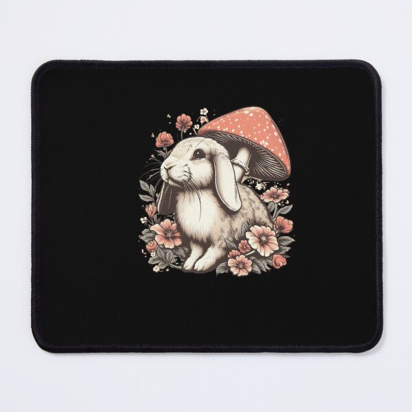 Item preview, Cottagecore Aesthetic Cute Floral Rabbit Graphic Art designed and sold by Dressed For  Duty.