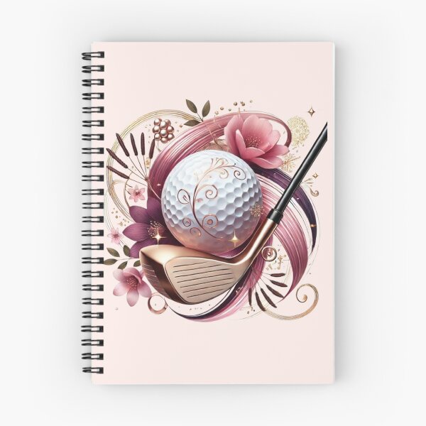 Item preview, Floral Golf Ball and Club in Pink and Gold designed and sold by PawtopiaDesigns.