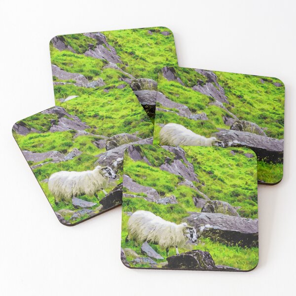Item preview, Watercolor landscape of a sheep on rocky hills in Dingle, Ireland designed and sold by GestaltImagery.