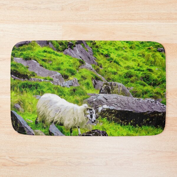 Item preview, Watercolor landscape of a sheep on rocky hills in Dingle, Ireland designed and sold by GestaltImagery.