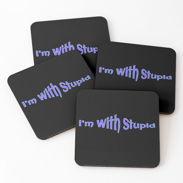 Item preview, I'm with Stupid: Sarcastic Sidekick Pointing Out the Obvious designed and sold by Shabby Script Archive | Digital Designer .