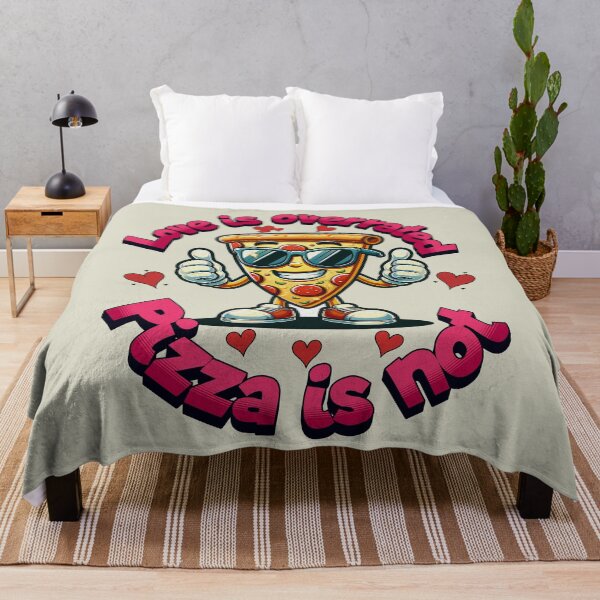 Item preview, Love is overrated, Pizza is not. Pizza lovers designed and sold by Tee-Craftify.