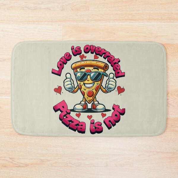 Item preview, Love is overrated, Pizza is not. Pizza lovers designed and sold by Tee-Craftify.
