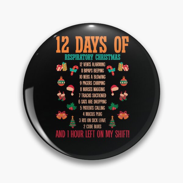 Item preview, 12 Days Of Respiratory Therapist Christmas RT Therapy Xmas designed and sold by Dressed For  Duty.