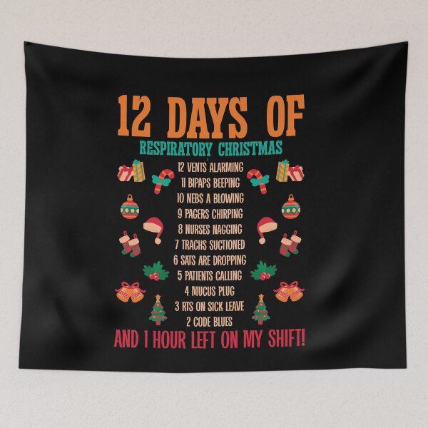 Item preview, 12 Days Of Respiratory Therapist Christmas RT Therapy Xmas designed and sold by Dressed For  Duty.