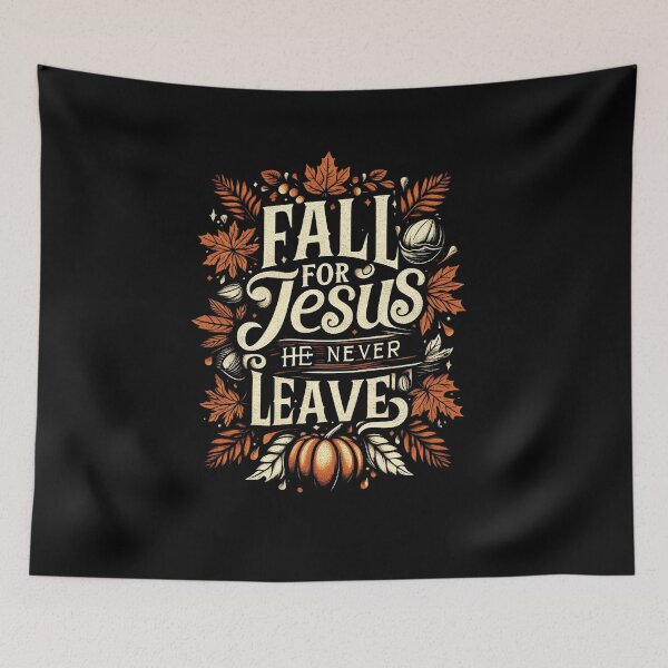 Item preview, Fall For Jesus He Never Leaves Pumpkin Truck Thanksgiving designed and sold by Dressed For  Duty.