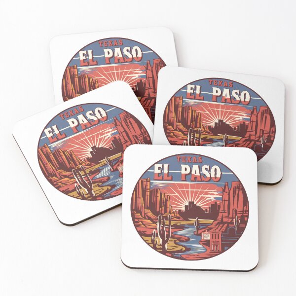 Item preview, El Paso, Texas | Desert Sunset: Iconic Cityscape and Cacti designed and sold by CircinusStore.