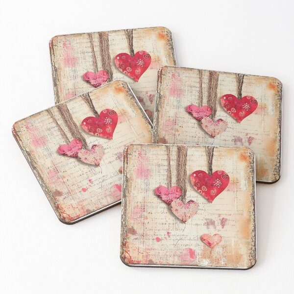 Item preview, Shabby chic hearts designed and sold by MendaciousMina.