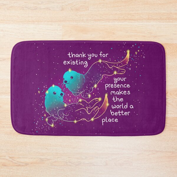 Item preview, "Thank You For Existing" Galaxy River Otters designed and sold by thelatestkate.