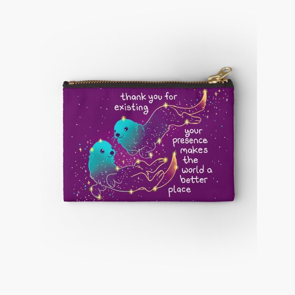 Item preview, "Thank You For Existing" Galaxy River Otters designed and sold by thelatestkate.