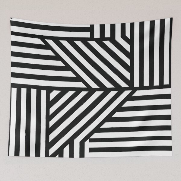 Item preview, black and white angle stripe designed and sold by Random Designs.