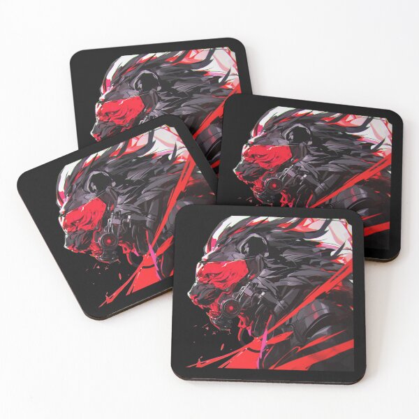 Item preview, Cyber Black Lion // Black Lion // Cool Animal // Cyber Animal // Animal Art // Animal Warrior // Gaming Aesthetic stickers designed and sold by SMARTKIT  DESIGNAGENCY.