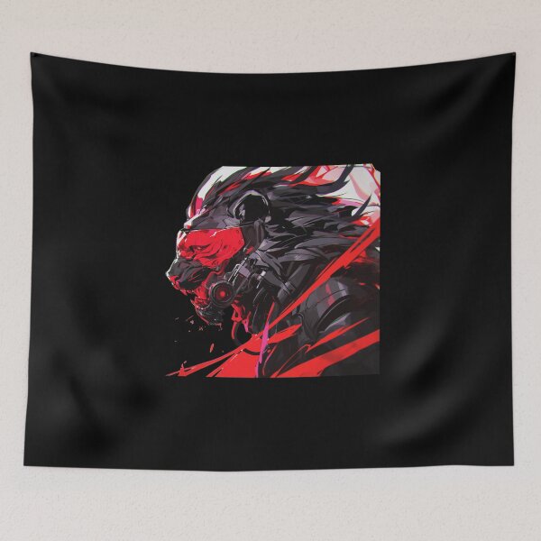 Item preview, Cyber Black Lion // Black Lion // Cool Animal // Cyber Animal // Animal Art // Animal Warrior // Gaming Aesthetic stickers designed and sold by SMARTKIT  DESIGNAGENCY.