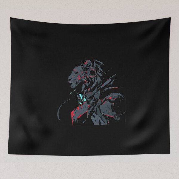 Item preview, Cyber Black Lion // Black Lion // Cool Animal // Cyber Animal // Animal Art // Animal Warrior // Gaming Aesthetic stickers designed and sold by SMARTKIT  DESIGNAGENCY.