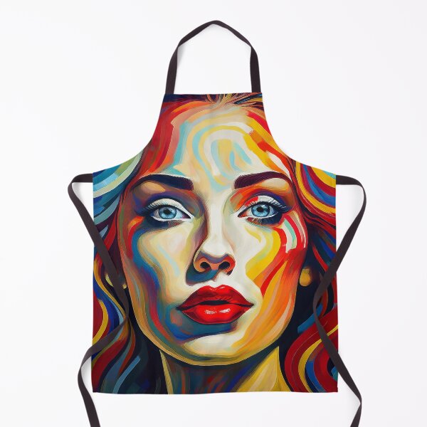 Item preview, Colorful Beautiful Woman Face with Blue Eyes | Digitally Handmade Drawing Painting designed and sold by FilipeFerreira.