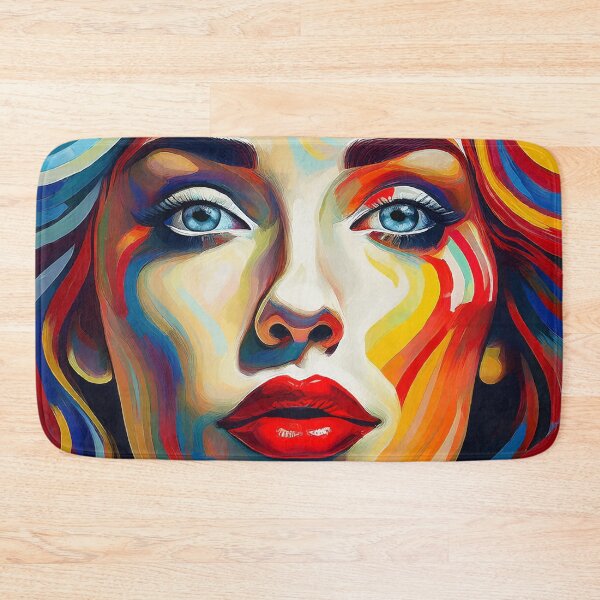 Item preview, Colorful Beautiful Woman Face with Blue Eyes | Digitally Handmade Drawing Painting designed and sold by FilipeFerreira.